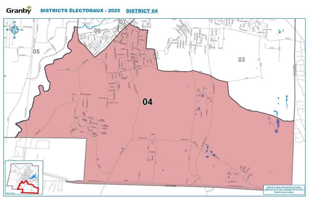 Carte du district numéro 4