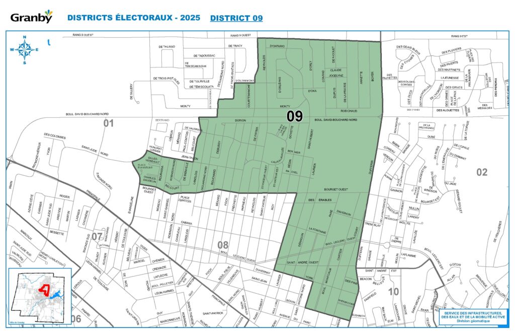 Carte du district numéro 9