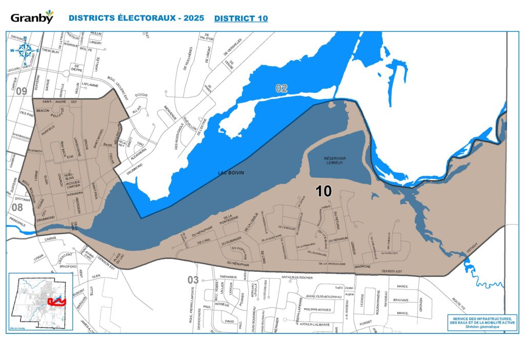 Carte du district numéro 10